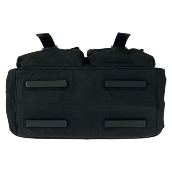 Prada Nylon Leather Tessuto Logo Tote